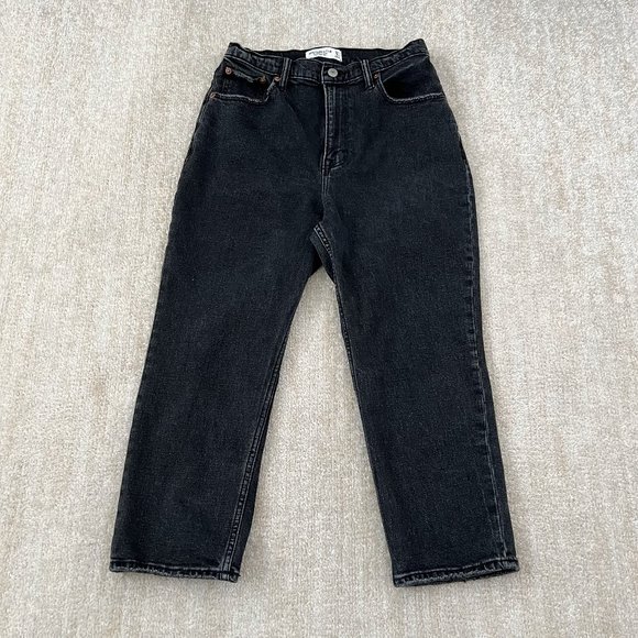 Abercrombie & Fitch Black Straight Leg Jeans - Picture 1 of 10